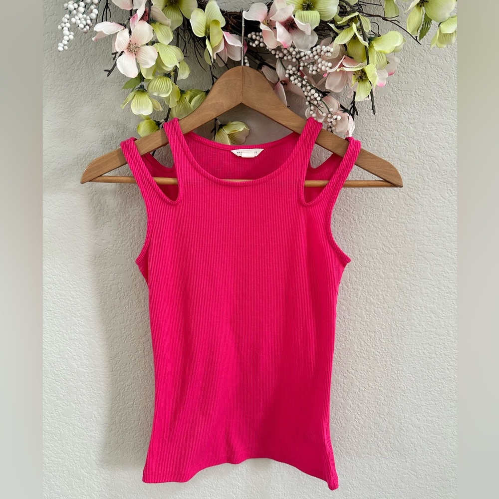 Aeropostale hot pink cut out tank, XS